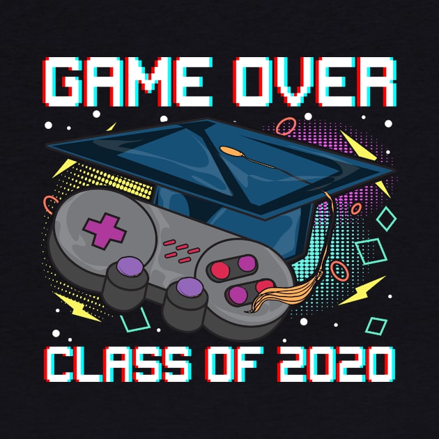 Class of 2020 Game Over 12th Grade Twelfth Funny Gamer T-Shirt by Dr_Squirrel